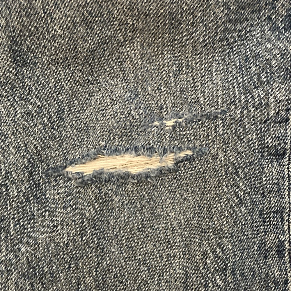 AGOLDE Blue Riley High Rise Straight Crop Jeans Distressed - Picture 9 of 10
